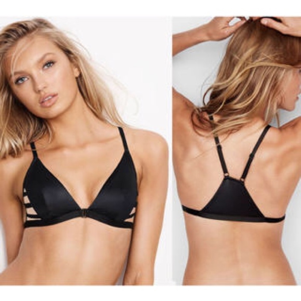 BOGO🎉NWT 2/$25 VS Black Mesh Racerback Bra - Picture 3 of 7
